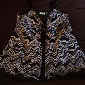 Black and white Tankini Top